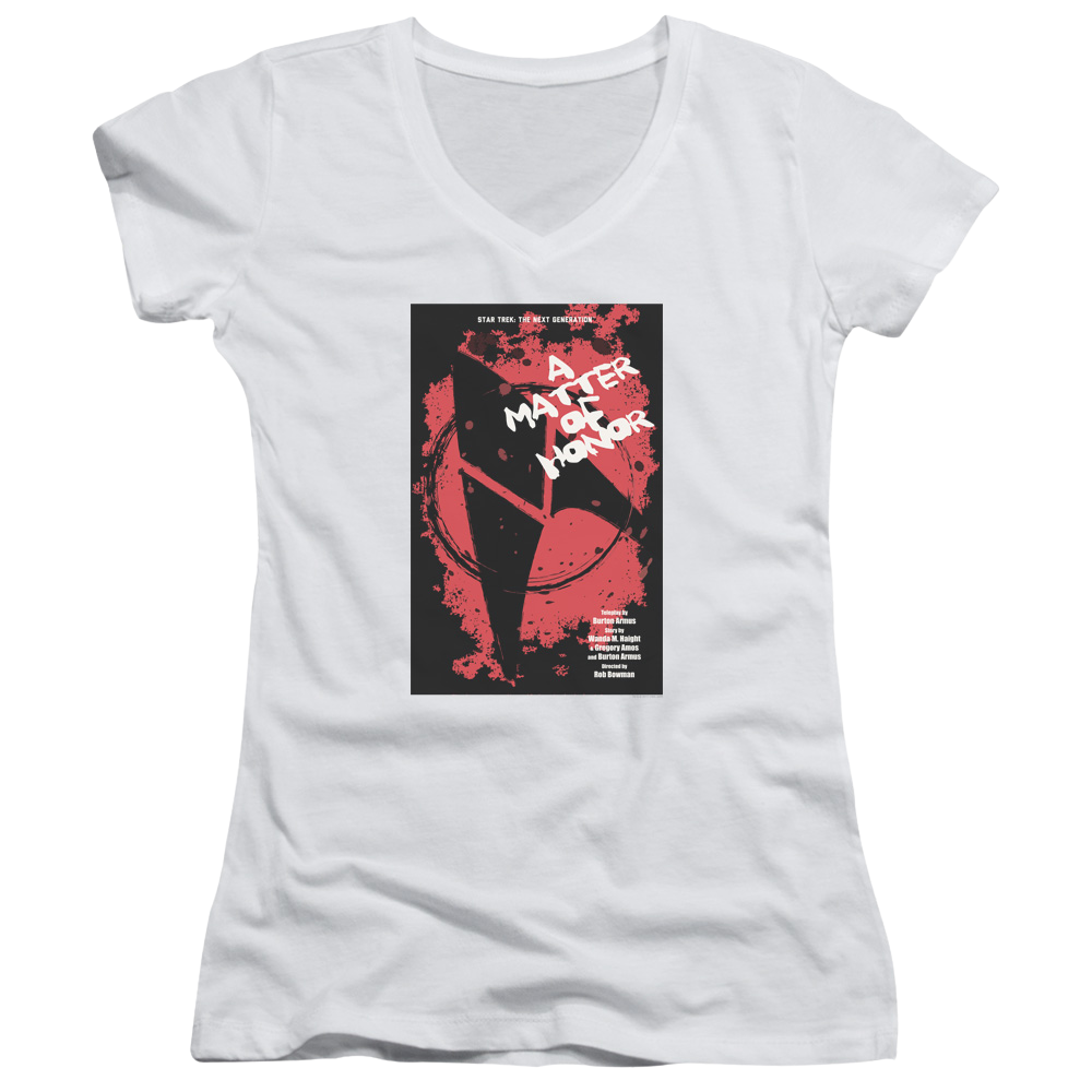 Star Trek The Next Generation Tng Season 2 Episode 8 - Juniors V-Neck T-Shirt Juniors V-Neck T-Shirt Star Trek