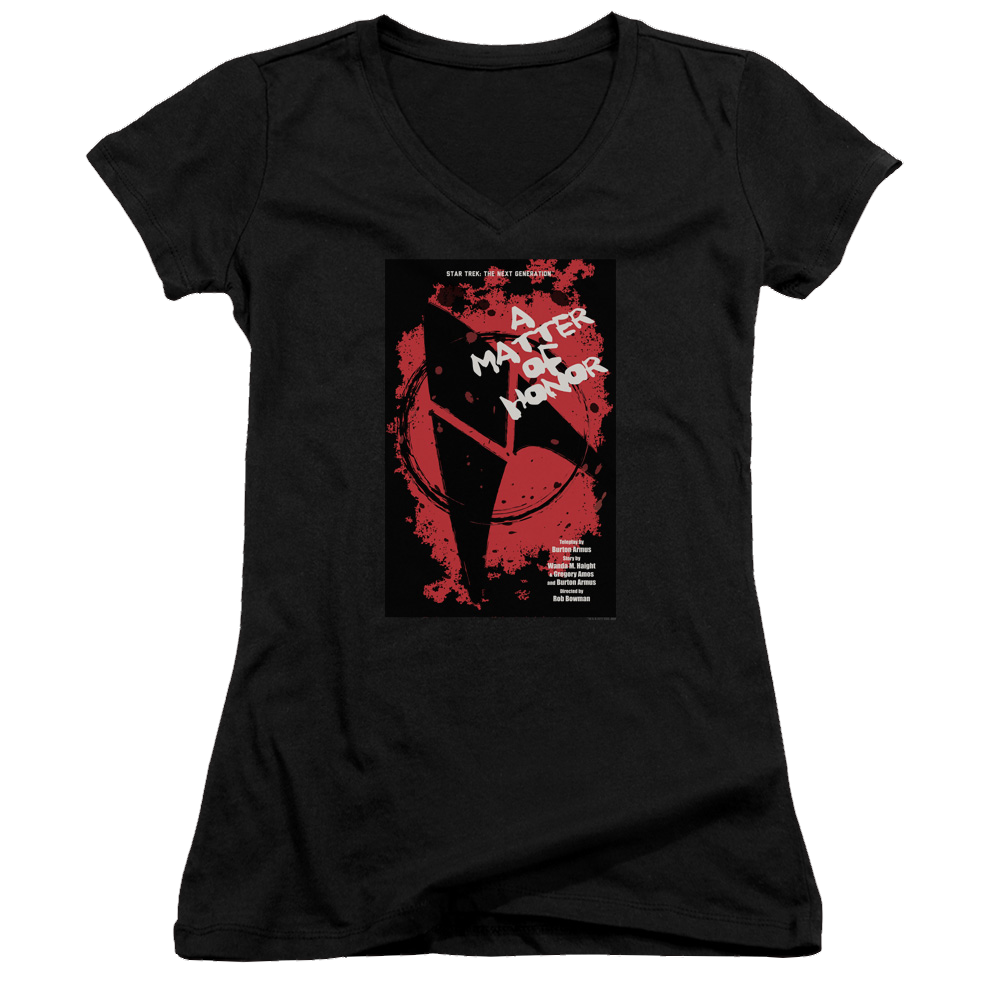 Star Trek The Next Generation Tng Season 2 Episode 8 - Juniors V-Neck T-Shirt Juniors V-Neck T-Shirt Star Trek