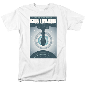 White men's regular fit t-shirt with Star Trek The Next Generation Season 2 Episode 11 graphic