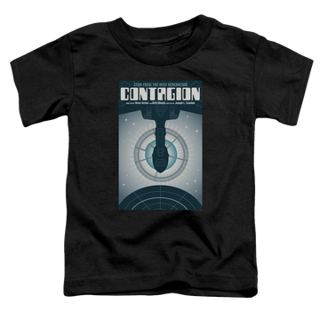 Black toddler t-shirt with Star Trek The Next Generation Tng Season 2 Episode 11 graphic
