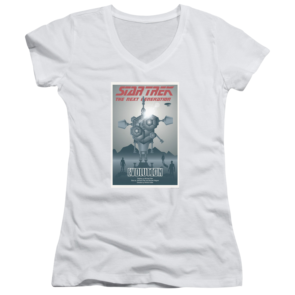 Star Trek The Next Generation Tng Season 3 Episode 1 - Juniors V-Neck T-Shirt Juniors V-Neck T-Shirt Star Trek