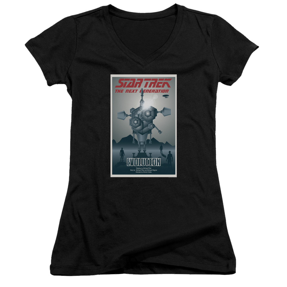 Star Trek The Next Generation Tng Season 3 Episode 1 - Juniors V-Neck T-Shirt Juniors V-Neck T-Shirt Star Trek