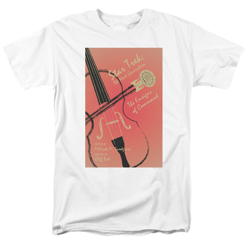 White men's regular fit t-shirt with Star Trek The Next Generation Season 3 Episode 2 graphic