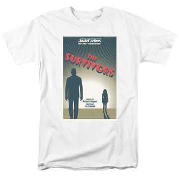 White men's regular fit t-shirt with Star Trek The Next Generation Season 3 Episode 3 graphic