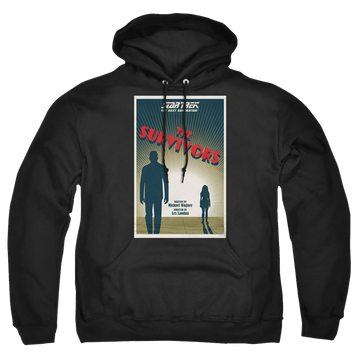 Black pullover hoodie with Star Trek The Next Generation Tng Season 3 Episode 3 graphic
