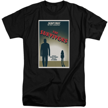 Black men's tall fit t-shirt with Star Trek The Next Generation Tng Season 3 Episode 3 graphic