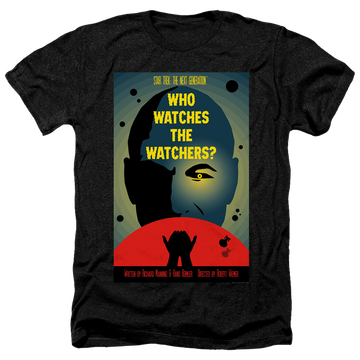 Black men's heather t-shirt with Star Trek The Next Generation Tng Season 3 Episode 4 graphic