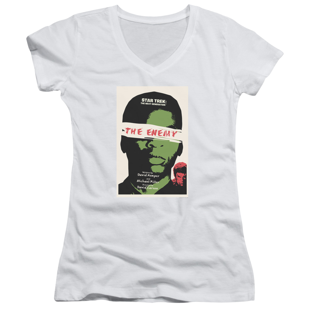Star Trek The Next Generation Tng Season 3 Episode 7 - Juniors V-Neck T-Shirt Juniors V-Neck T-Shirt Star Trek