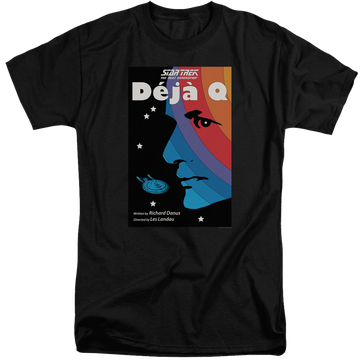 Black men's tall fit t-shirt with Star Trek The Next Generation Tng Season 3 Episode 13 graphic