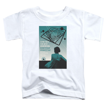 White toddler t-shirt with Star Trek The Next Generation Tng Season 3 Episode 14 graphic