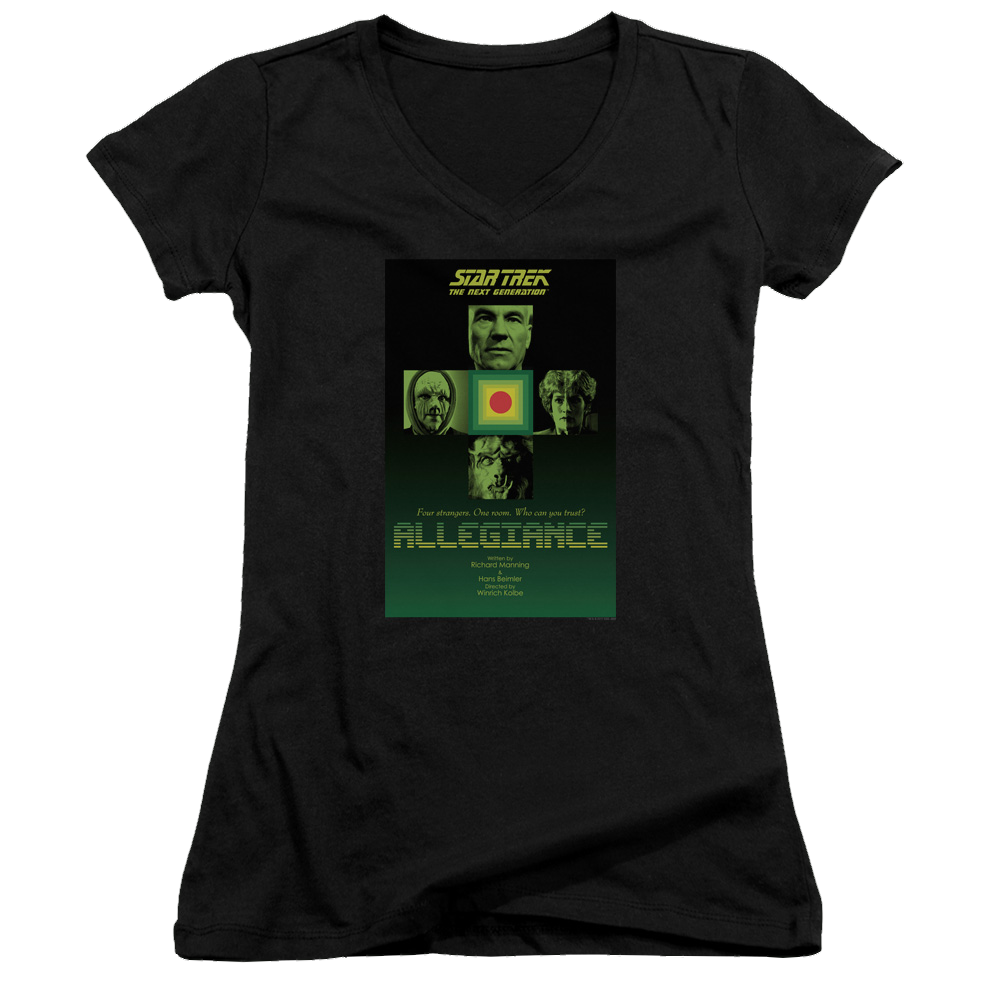 Star Trek The Next Generation Tng Season 3 Episode 18 - Juniors V-Neck T-Shirt Juniors V-Neck T-Shirt Star Trek