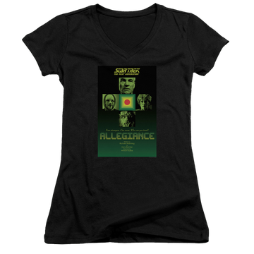 Star Trek The Next Generation Tng Season 3 Episode 18 - Juniors V-Neck T-Shirt Juniors V-Neck T-Shirt Star Trek