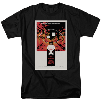 Black men's regular fit t-shirt with Star Trek The Next Generation Tng Season 4 Episode 1 graphic