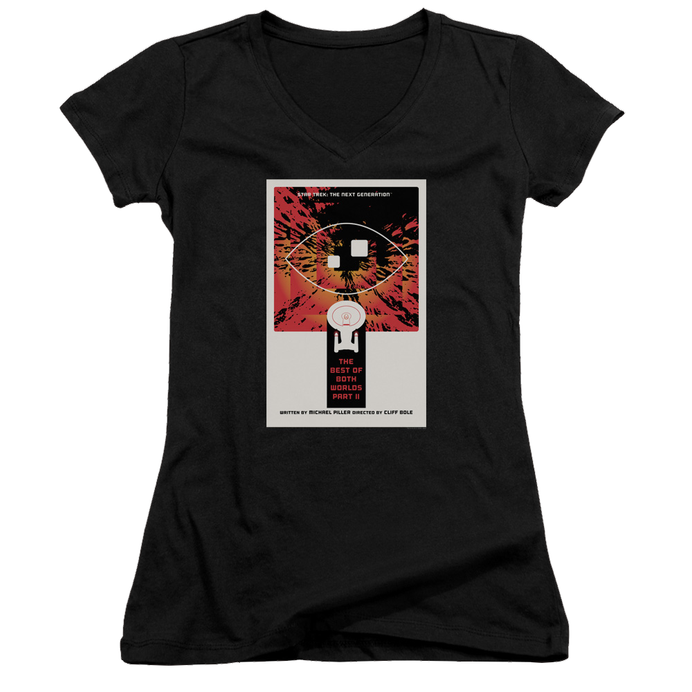 Star Trek The Next Generation Tng Season 4 Episode 1 - Juniors V-Neck T-Shirt Juniors V-Neck T-Shirt Star Trek