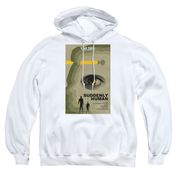White pullover hoodie with Star Trek The Next Generation Tng Season 4 Episode 4 graphic