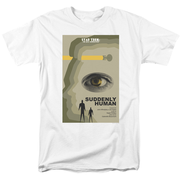 White men's regular fit t-shirt with Star Trek The Next Generation Season 4 Episode 4 graphic