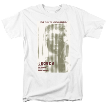 White men's regular fit t-shirt with Star Trek The Next Generation Season 4 Episode 6 graphic