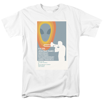 White men's regular fit t-shirt with Star Trek The Next Generation Season 4 Episode 8 graphic