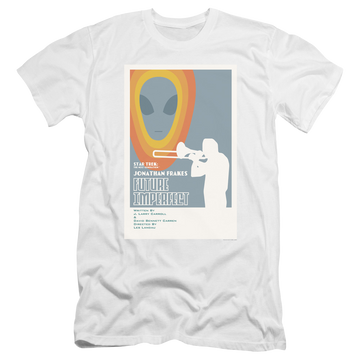 White men's premium slim fit t-shirt with Star Trek The Next Generation Tng Season 4 Episode 8 graphic