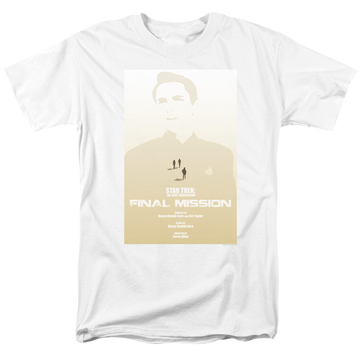 White men's regular fit t-shirt with Star Trek The Next Generation Season 4 Episode 9 graphic