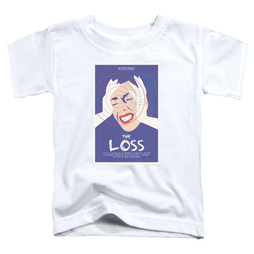 White toddler t-shirt with Star Trek The Next Generation Tng Season 4 Episode 10 graphic