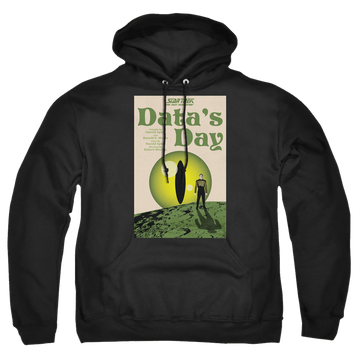 Black pullover hoodie with Star Trek The Next Generation Tng Season 4 Episode 11 graphic