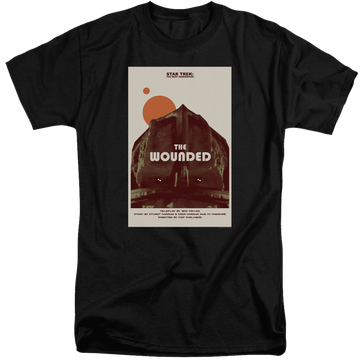 Black men's tall fit t-shirt with Star Trek The Next Generation Tng Season 4 Episode 12 graphic