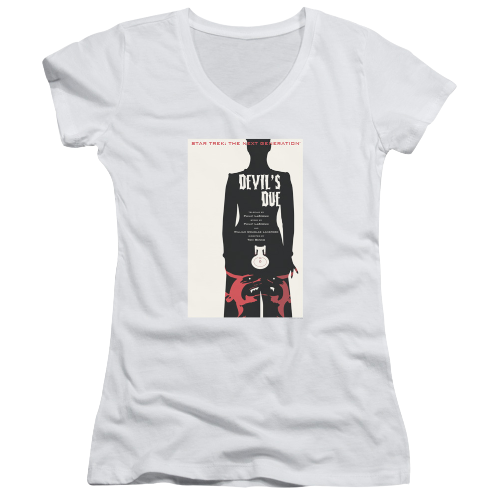 Star Trek The Next Generation Tng Season 4 Episode 13 - Juniors V-Neck T-Shirt Juniors V-Neck T-Shirt Star Trek