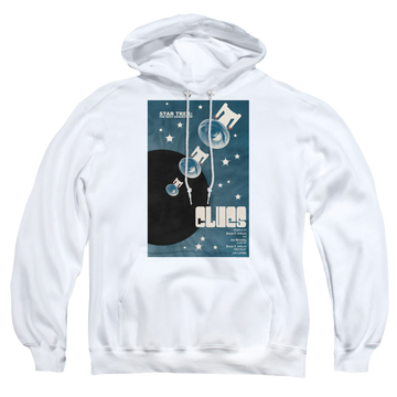 White pullover hoodie with Star Trek The Next Generation Tng Season 4 Episode 14 graphic
