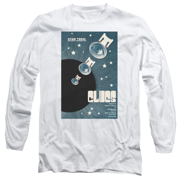 White men's long sleeve t-shirt with Star Trek The Next Generation Tng S4 Ep14 graphic
