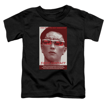 Black toddler t-shirt with Star Trek The Next Generation Tng Season 4 Episode 15 graphic