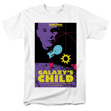 White men's regular fit t-shirt with Star Trek The Next Generation Season 4 Episode 16 graphic