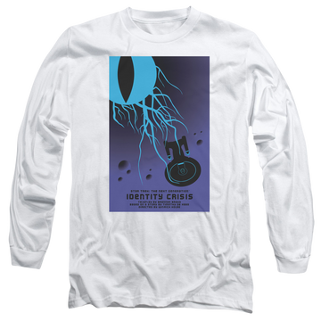 White men's long sleeve t-shirt with Star Trek The Next Generation Tng S4 Ep18 graphic