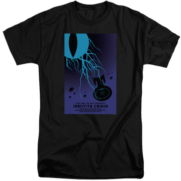 Black men's tall fit t-shirt with Star Trek The Next Generation Tng Season 4 Episode 18 graphic
