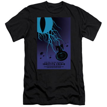 Black men's premium slim fit t-shirt with Star Trek The Next Generation Tng Season 4 Episode 18 graphic