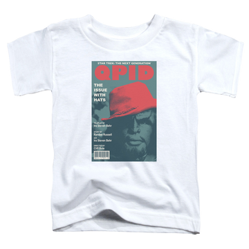 White toddler t-shirt with Star Trek The Next Generation Tng Season 4 Episode 20 graphic