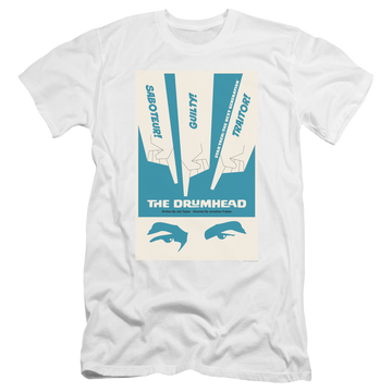 White men's premium slim fit t-shirt with Star Trek The Next Generation Tng Season 4 Episode 21 graphic