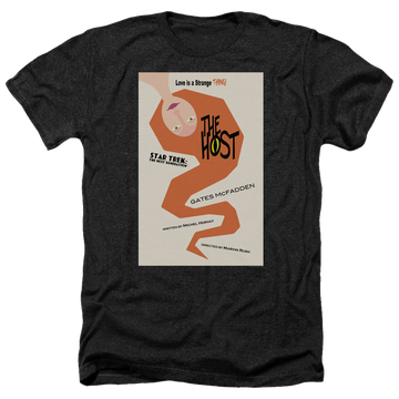 Black men's heather t-shirt with Star Trek The Next Generation Tng Season 4 Episode 23 graphic
