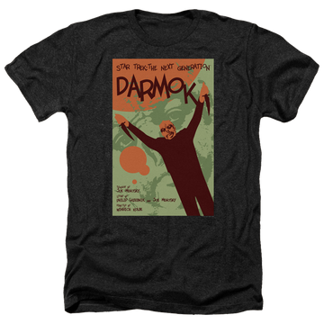 Black men's heather t-shirt with Star Trek The Next Generation Tng Season 5 Episode 2 graphic