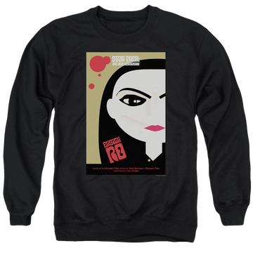 Black men's crewneck sweatshirt with Star Trek The Next Generation Tng S5 Ep3 graphic