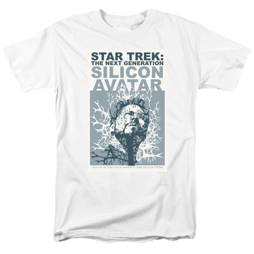 White men's regular fit t-shirt with Star Trek The Next Generation Season 5 Episode 4 graphic