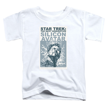 White toddler t-shirt with Star Trek The Next Generation Tng Season 5 Episode 4 graphic