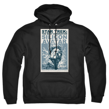 Black pullover hoodie with Star Trek The Next Generation Tng Season 5 Episode 4 graphic