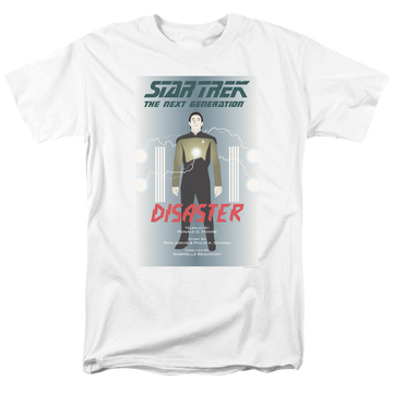 White men's regular fit t-shirt with Star Trek The Next Generation Season 5 Episode 5 graphic