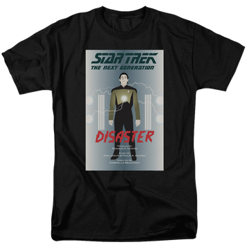 Black men's regular fit t-shirt with Star Trek The Next Generation Tng Season 5 Episode 5 graphic