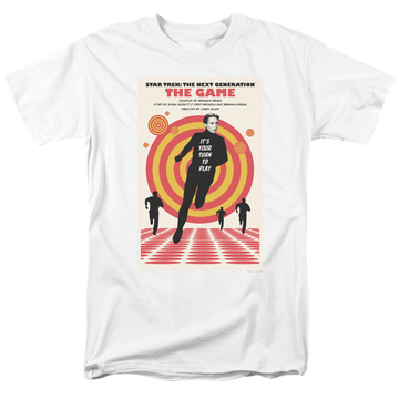 White men's regular fit t-shirt with Star Trek The Next Generation Tng Season 5 Episode 6 graphic
