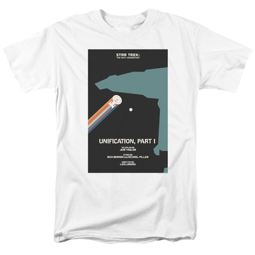 White men's regular fit t-shirt with Star Trek The Next Generation Season 5 Episode 7 graphic