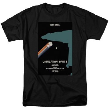 Black men's regular fit t-shirt with Star Trek The Next Generation Tng Season 5 Episode 7 graphic