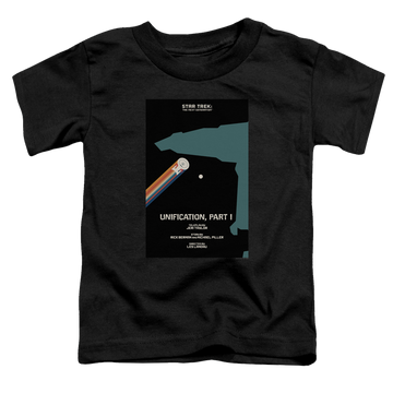 Black toddler t-shirt with Star Trek The Next Generation Tng Season 5 Episode 7 graphic
