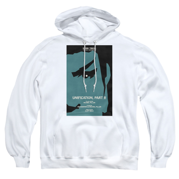 White pullover hoodie with Star Trek The Next Generation Tng Season 5 Episode 8 graphic